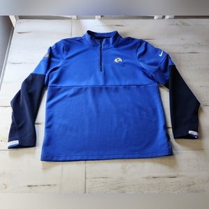 LA Rams Nike Quarter Zip On Field Apparel, Men's Large
